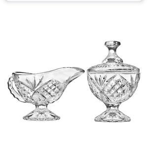 DUBLIN CRYSTAL DUGAR & CREAMER SET NEW